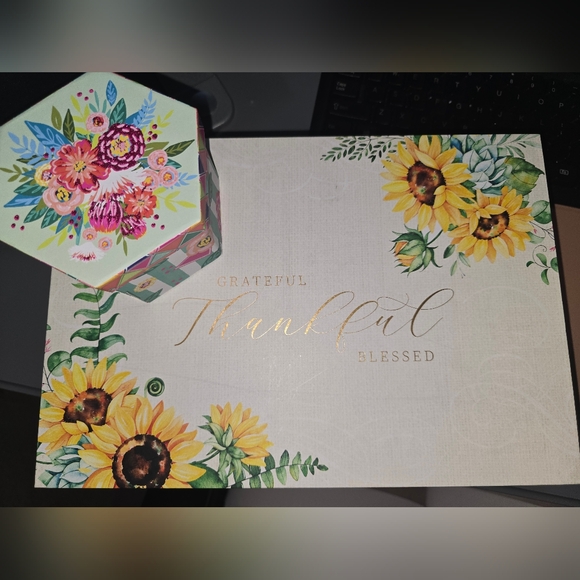 Set of 2 Floral Decorative Boxes, Brand New - Picture 1 of 11